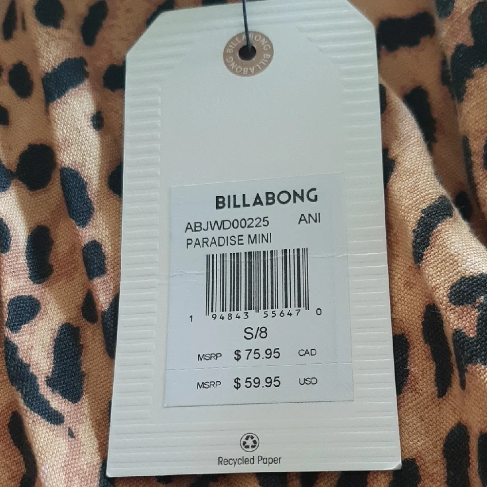 Billabong Brown Print Puff Sleeve Dress - Picture 3 of 8